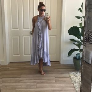 Free People boho maxi with pockets & open back